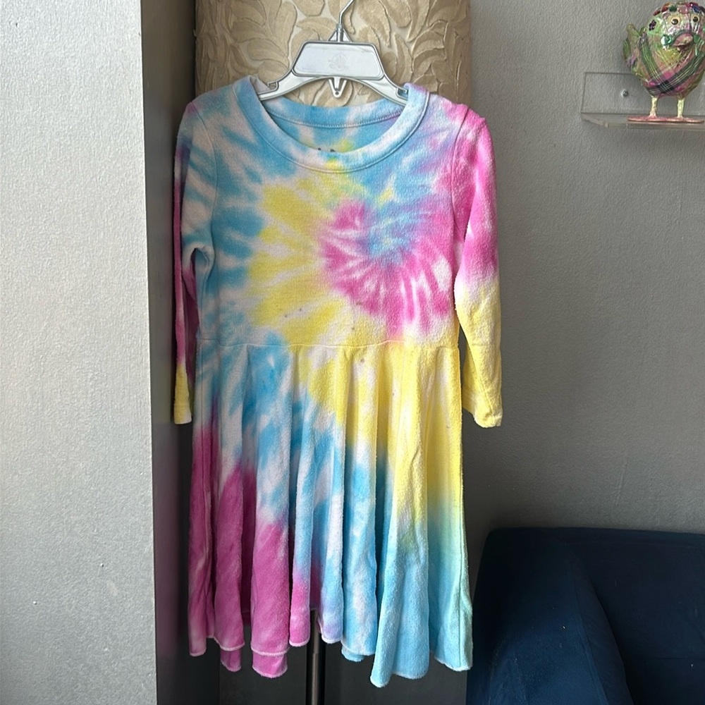 Chaser tied dyed twirl dress
